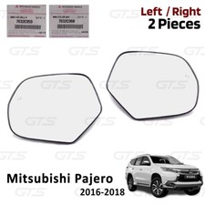 Pair Lens Glass Wing Mirror Side For 2016-2018 Mitsubishi Pajero Montero Sport
