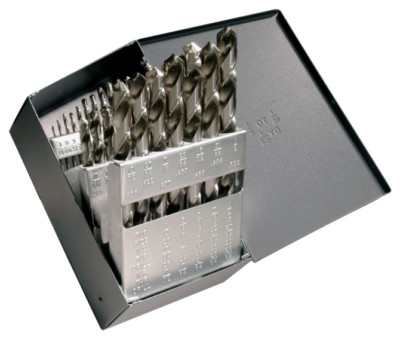 Cle line 29pc Drill Bit Set 1/16-1/2 Jobber Bright Finish HSS C21117 Made in USA
