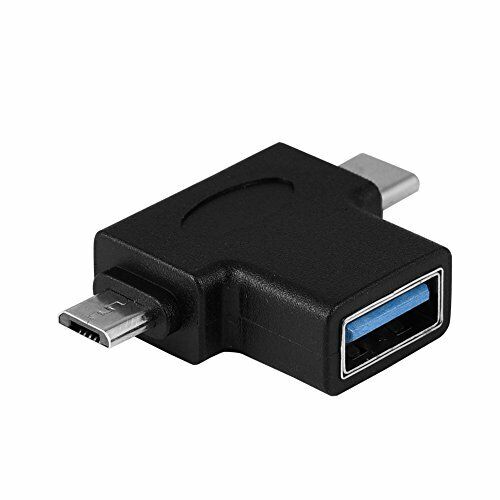 Bewinner Mini convertidor USB 2 en 1 a OTG Micro USB +...