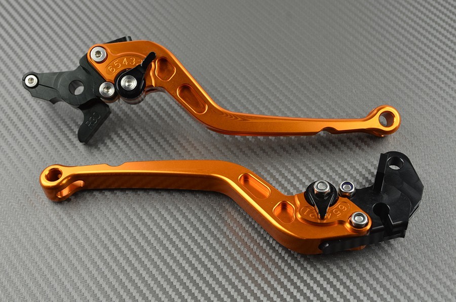 Leviers Flip-up CNC Bleu Ajustables Pour MV Agusta Brutale 800 (2013-2015) - Repliables, Faciles à Installer