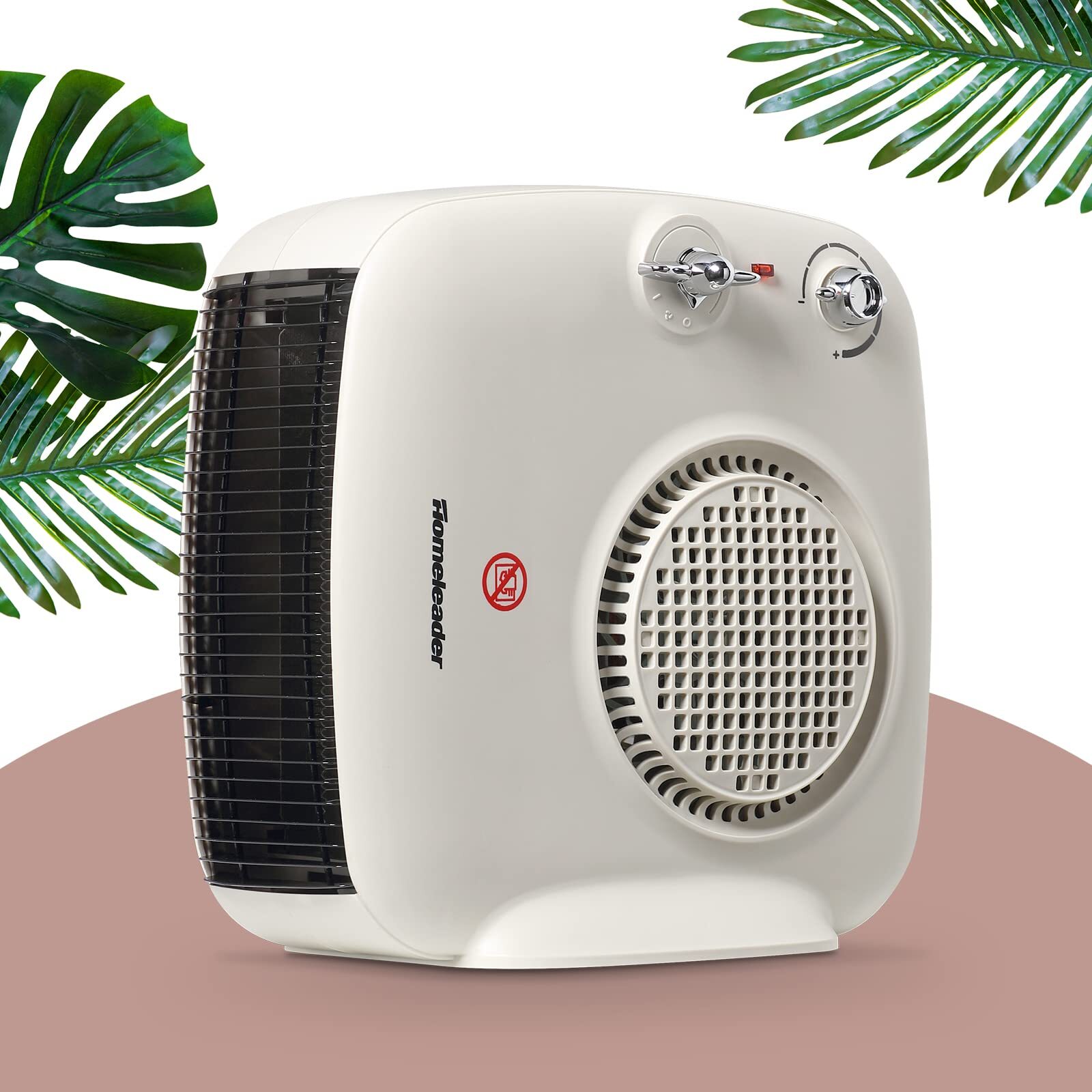 Portable Fan Heater, 750W/1500W Electric Space Heater with Adjustable Thermos...