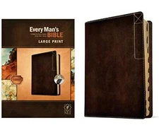 Every Man's Bible NLT Large Print Deluxe Explorer Edition by Stephen Arterburn