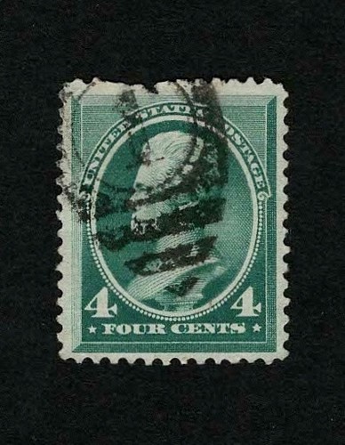 US 1883 #211 Blue Green 4c Jackson Perf Fault VF-XF Used - Picture 2 of 3