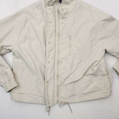 Limitless Jacket Womens Large Khaki Bomber Oversize Caped Lightweight Athleisure - Picture 9 of 18