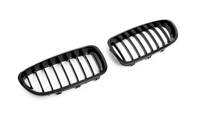 Radiator grille sports grill for BMW 5 Series F10 F11 F18 from 2010 - grid black gloss