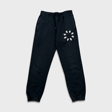 Adidas Sweatpants Mens Small Black Originals Trefoil Taper Leg Fleece Jogger