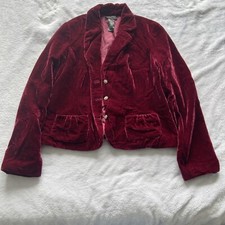 Red Velvet Liz Claiborne Jacket Size 10