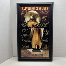 2016 Cleveland Cavaliers NBA Champions Signature Trophy Pano Frame READ