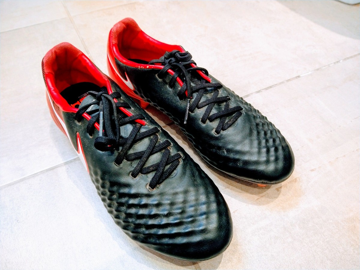 Nike Magista Opus II ELITE FG Football Boots Size 6 UK Red/Black