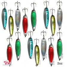 15pcs 5-color Fish WOW! 2oz crocodiles Spoons Jig trolling Casting bait Lure NEW