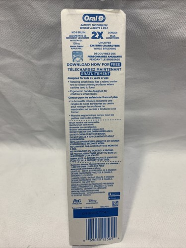 New Oral-B Pro Health JR Battery Toothbrush Olaf Frozen Soft Purple for 3+ S4 - Picture 3 of 3