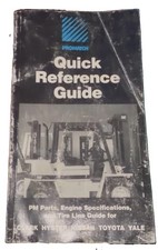 Promatch Forklift Quick Reference Guide Clark Hyster Nissan Toyota Yale