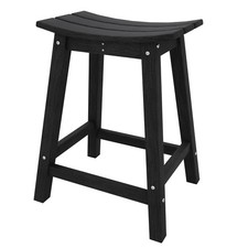 1PC/2PC Outdoor Barstool,Weatherproof HDPE Bar Chair w/Footrest for Patio,Garden