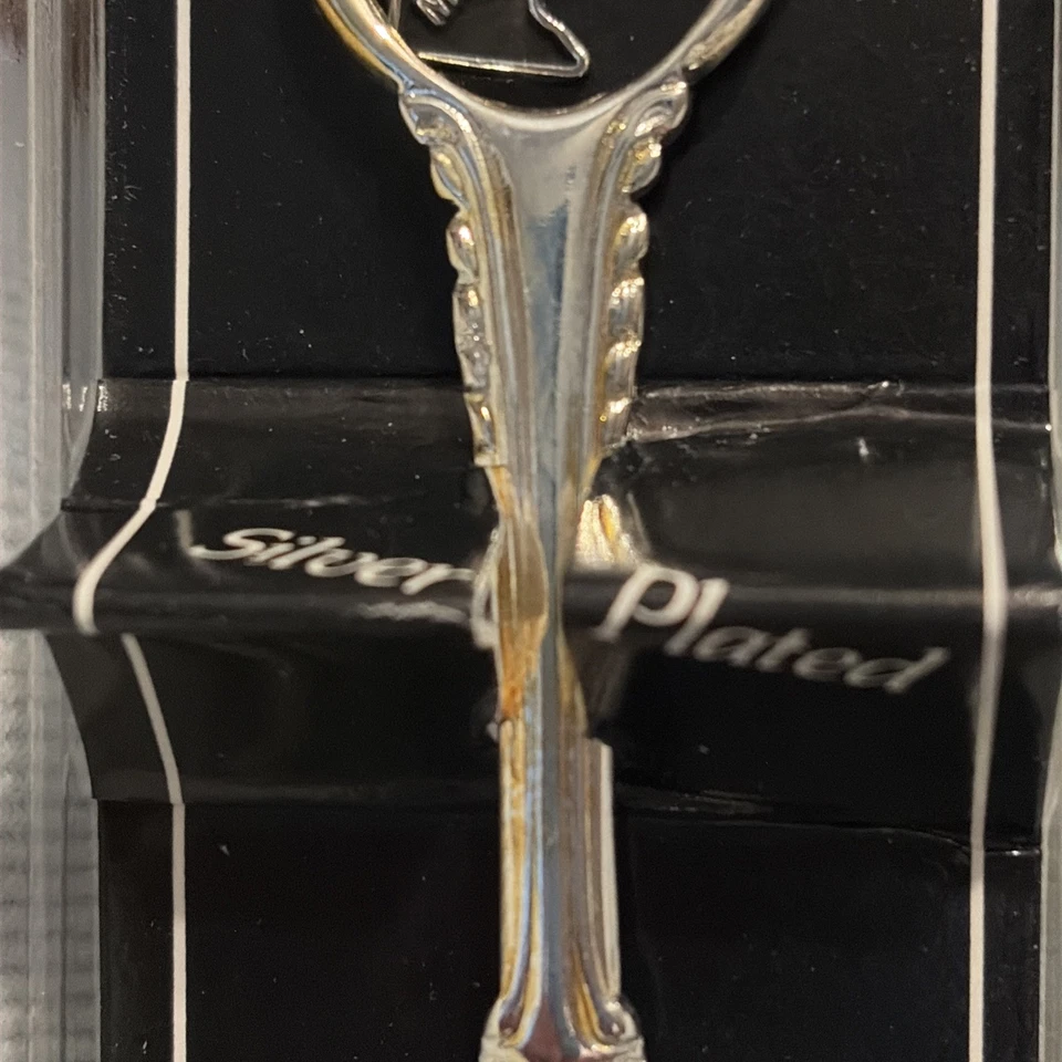 Berloque Dutch American Import Co Minnesota antigo folheado a prata colher lembrança - Imagem 4 de 4