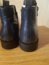Ladies New Blue Ankle Boots Size 8 Wide Fit