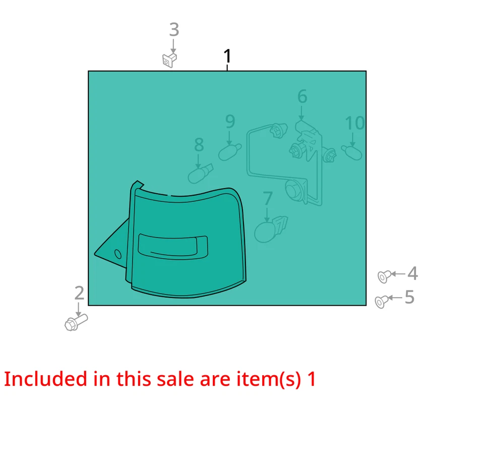 FITS 2009-2011 FORD FLEX LAMP ASM REAR 8A8Z13405D - NEW OEM 8A8Z13405D - Image 3 of 4