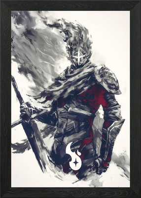 Dark Knight Digital Art Framed Wall Art Poster Canvas Print Picture