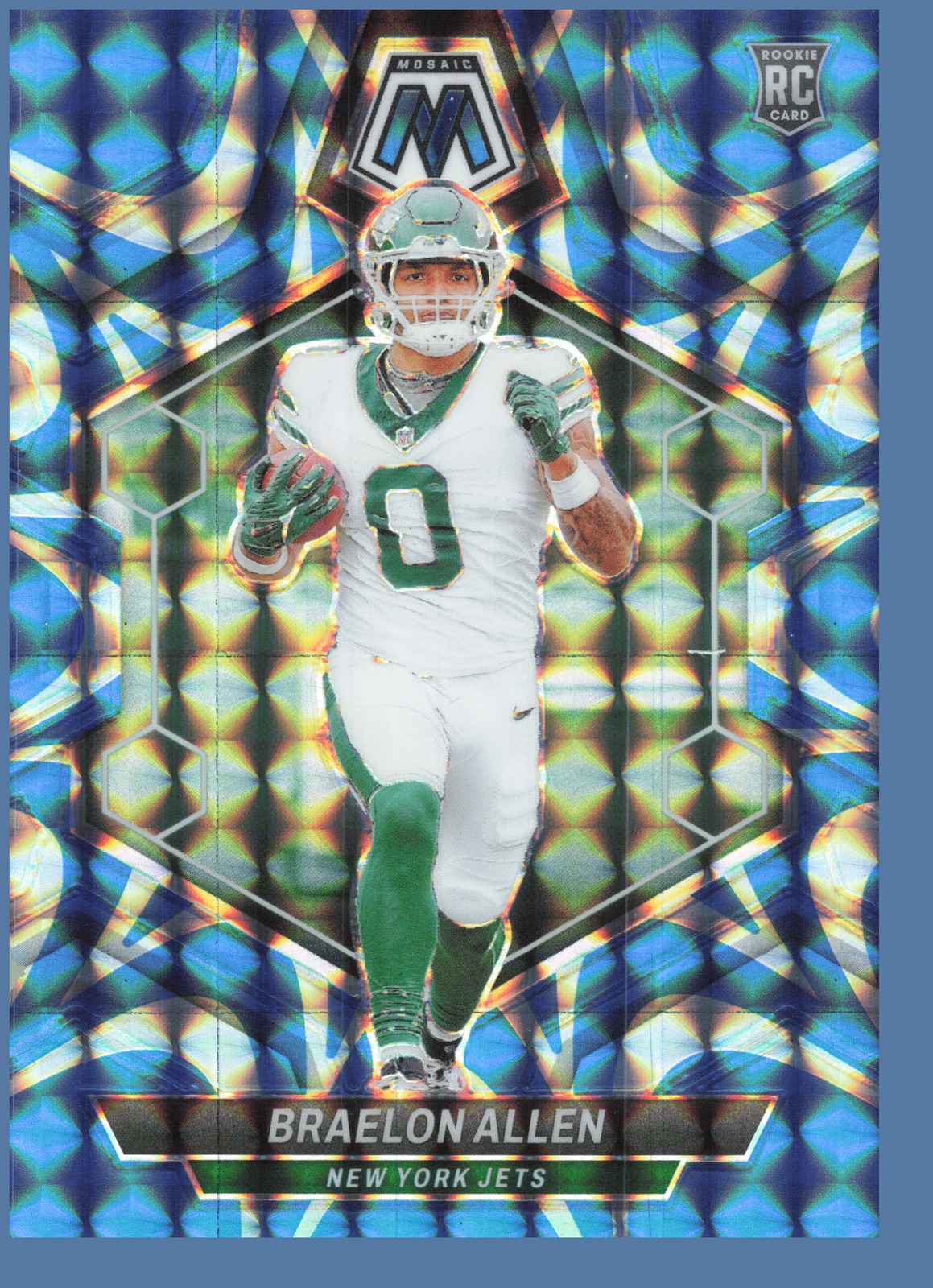 2024 Panini Mosaic #389 Braelon Allen Mosaic Reactive Blue