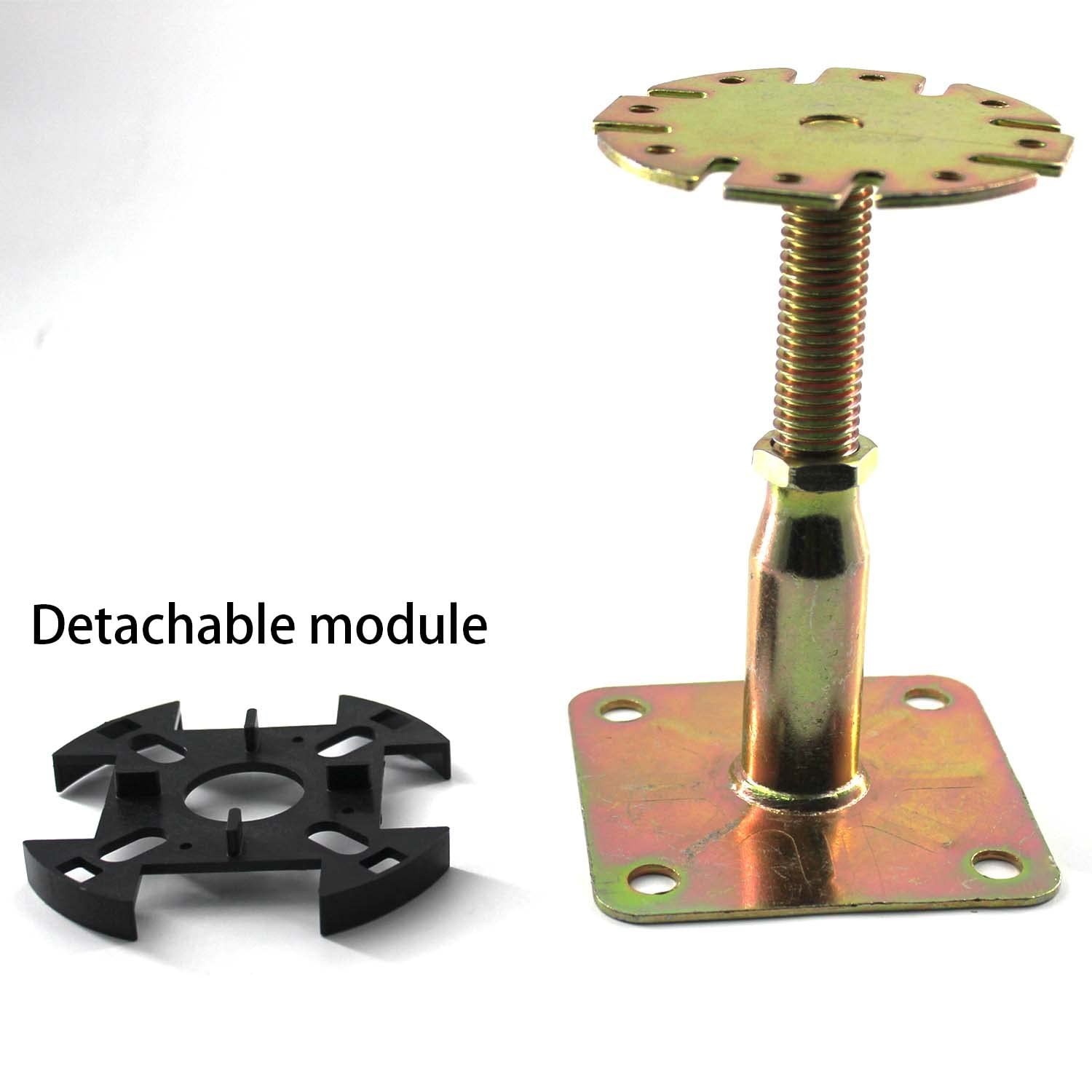 4 Pieces Adjustable Elevated Post Base,Support Beams, Floor Support Beams, Mo...