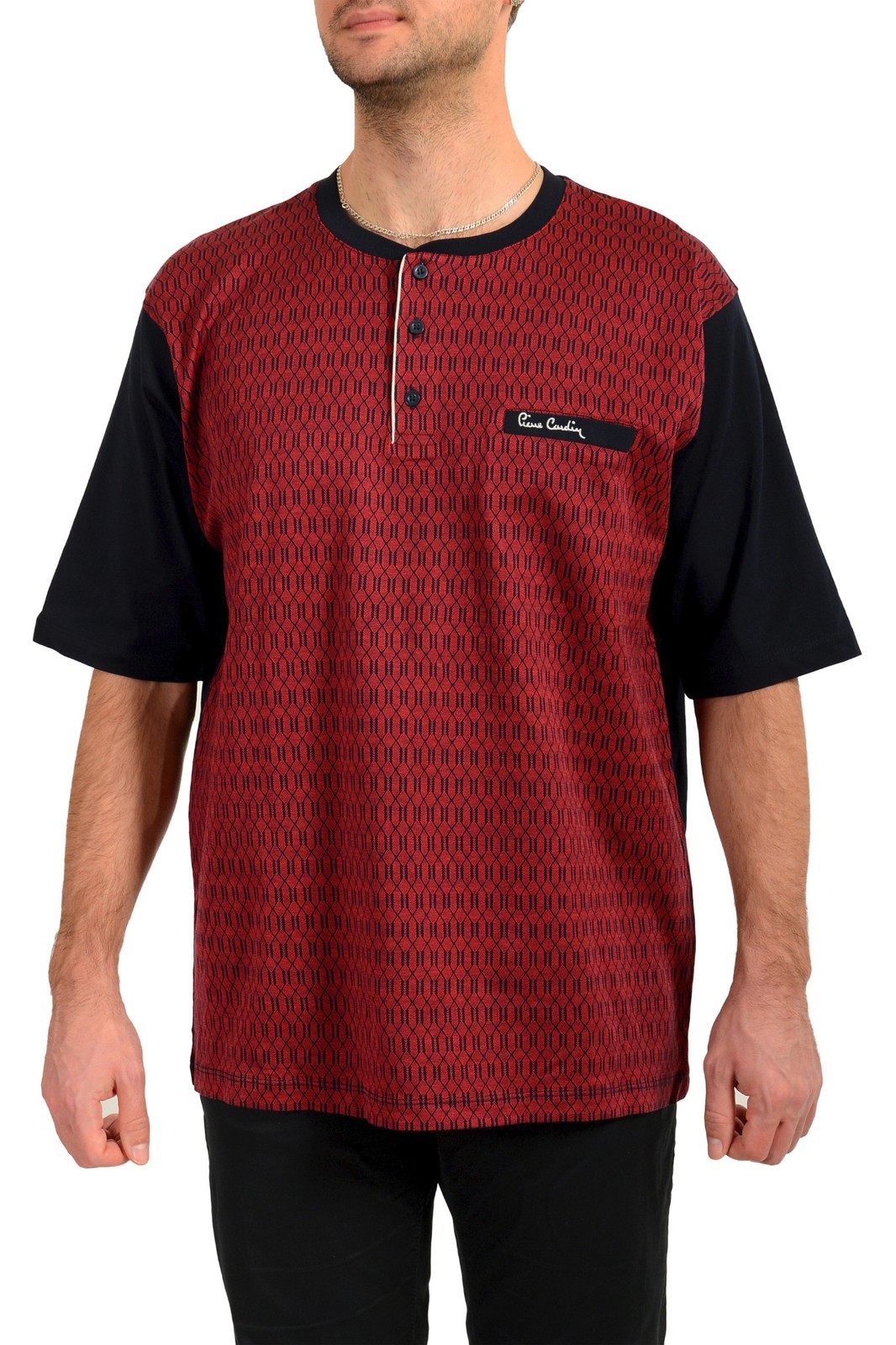 Мужская футболка с логотипом Pierre Cardin с круглым вырезом и коротким рукавом US XL IT 54 6390₽