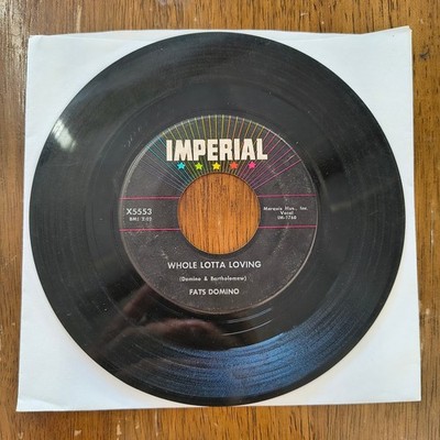 Fats Domino   Whole Lotta Loving 7'' Record 1958 Imperial Rock & Roll 45 RPM