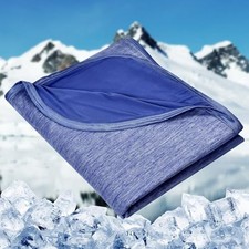 Cooling Blankets for Hot Sleepers - Summer Blanket King 108"x90" Dark Blue