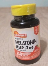 Melatonin 3mg  150 Fast Dissolve Tablets  Berry Flavor  Non-GMO  Exp 08/2028