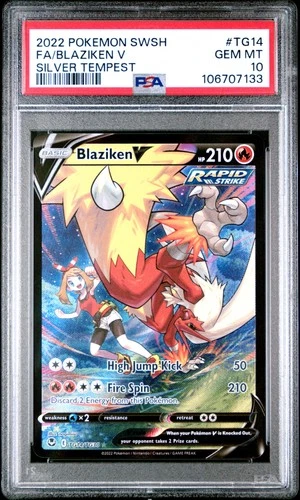 Pokemon Blaziken V Silver Tempest TG14/TG30 PSA 10