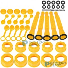 5x Gas Can Spout Nozzle Vent Kit Replacement For Plastic Gas Cans Old Style Caps