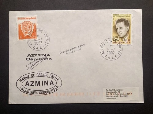 2002 TAAF/FSAT FDC French Antarctic Alfred - Faure - Crozet 14/07/2002