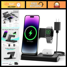 3-in-1 Wireless Charging Station for iPhone, Apple Watch, AirPods - Fast Charge