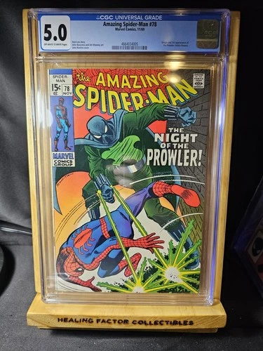Amazing Spider-Man #78 CGC 5.0 VG/FN 1969 Marvel 1st Appearance of Prowler - Key