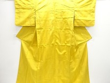 7653587: JAPANESE KIMONO / ANTIQUE KIMONO / SILK / HAND WOVEN TSUMUGI / WAVY STR