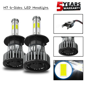 For BMW 528i 535i 550i 2008-2010 2x H7 6000K LED Hedlight High / Low Beam Bulbs