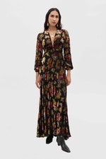 RIXO Emory Dress Countryside Devoré Black