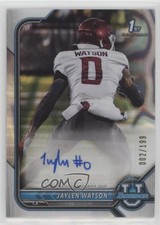 2021-22 Bowman U Chrome Prospect Lava Refractor 2/199 Jaylen Watson Auto w6g