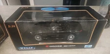 2003 Dodge Viper SRT 10 - Welly Collection Diecast Black Car - 1:18 Scale - NIB