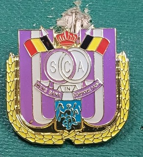 RARE Belgium RSC Anderlecht FC Football Club Enamel Pin Badge Calcio Distintivo