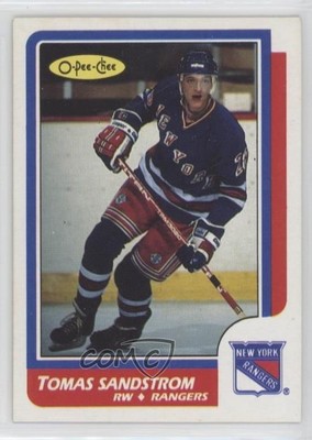 1986-87 O-Pee-Chee Blank Back Tomas Sandstrom 1t8