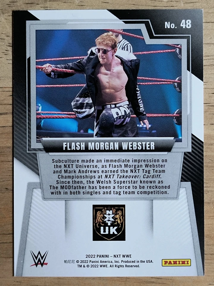 2022 Panini WWE NXT Blue #48 Flash Morgan Webster - Image 2 of 2
