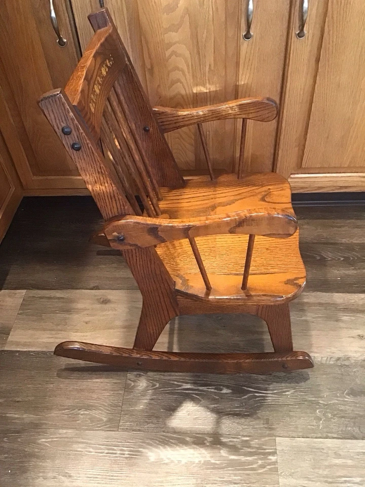 Mecedora antigua Mission Oak CHILD’S artes y manualidades artesano balancín MOOTZ Foto 2 de 4