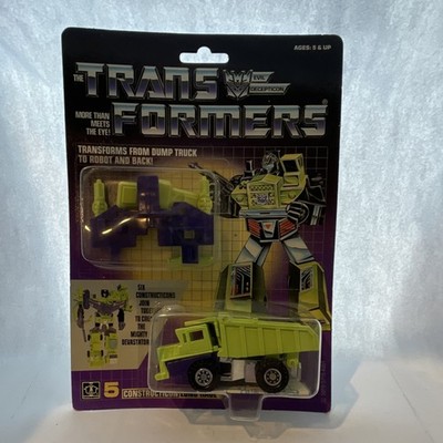 MINT Transformers SEALED Long Haul Decepticon Constructicon Dump Truck 1984