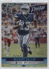 2019 Panini Prestige Xtra Points Platinum 7/10 Michael Gallup #160 17e3