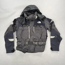 The North Face Jacket Womens Small Black Steep Tech Belted Hooded Ski Snow