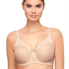 Wacoal 855186 Retro Chic Full Figure Underwire Lace Bra Size  38G Ivory
