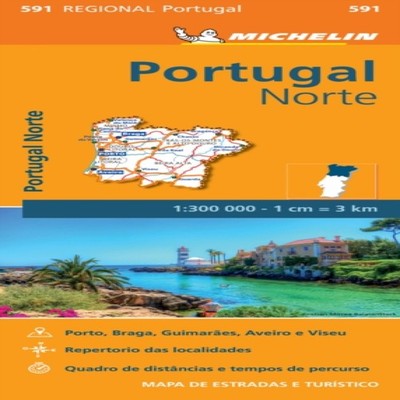 Portugal Norte - Michelin Regional Map 591 Michelin Sheet map fol