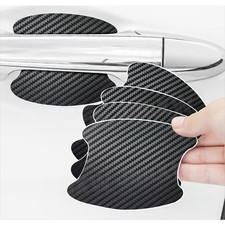 4PCS Car Door Handle Protector Sticker, Universal Carbon Fiber Anti-Scratches