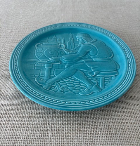 Assiette potier américain art déco 1939 1940 New York Worlds Fair Homer Laughlin - Photo 2/4