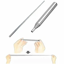 2pcs Portable Emergency Fire Starter Stainless Steel Blow Fire Tube Fire Tools