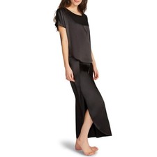 BB Dakota Women's Satin 2-Piece Lounge Set - Black - Large
